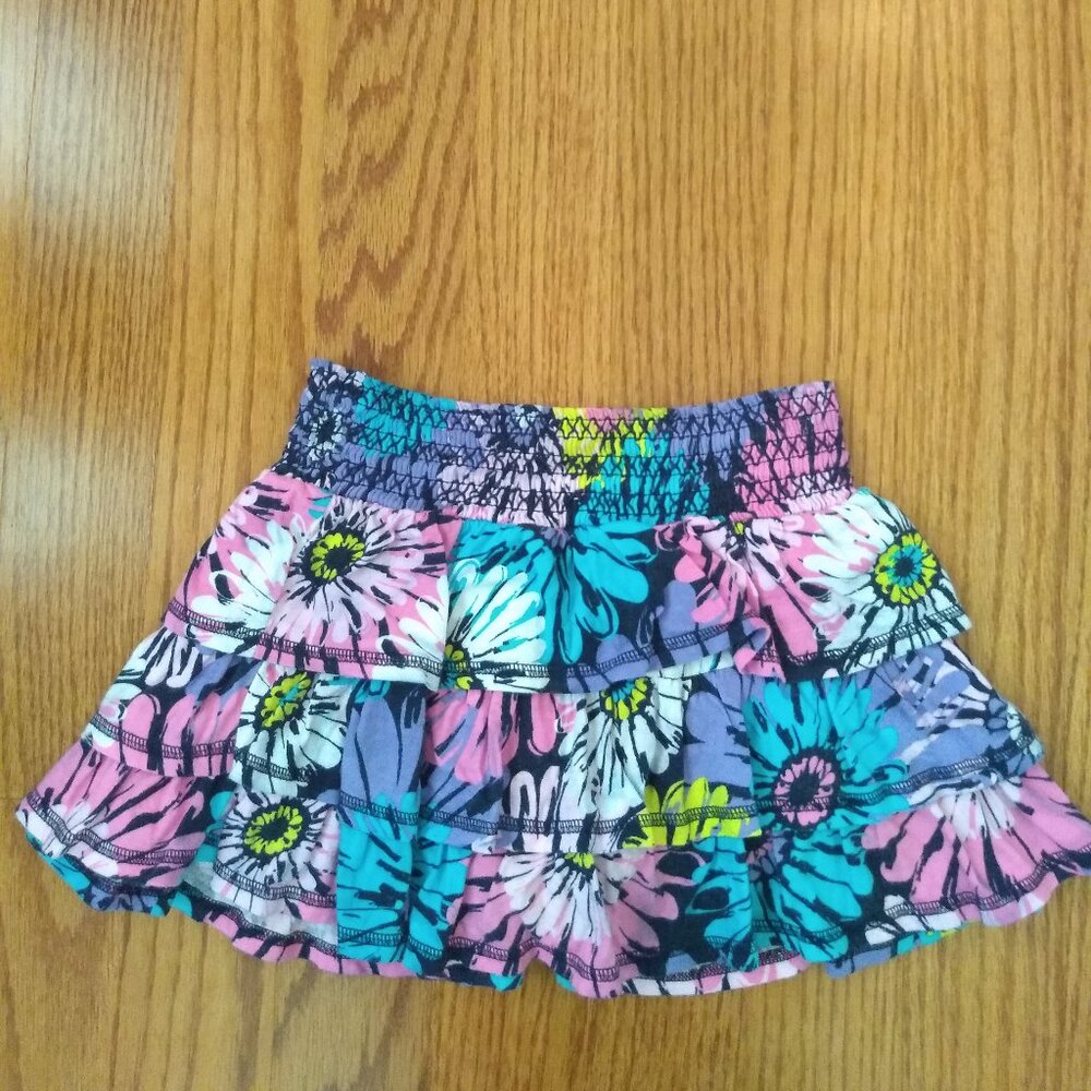 7/8 | Floral Ruffled Skort | Circo